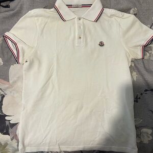 Moncler White Polo Shirt for Men